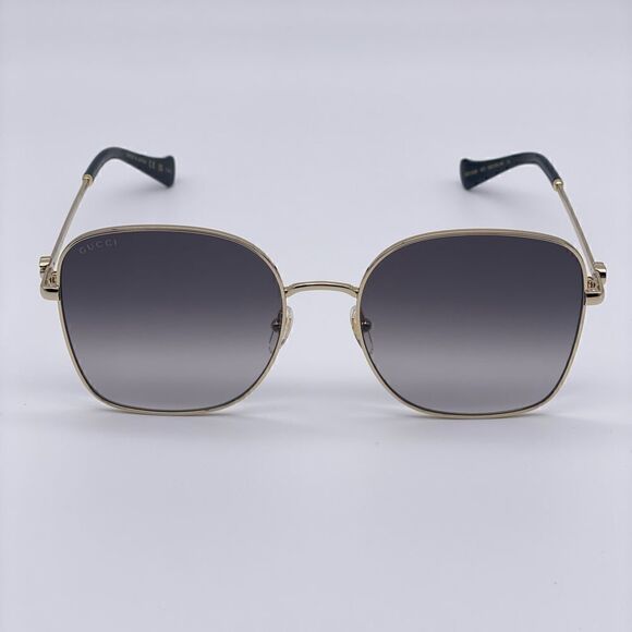 GUCCI Sunglasses GG1143S 001 Gold/Grey Women  NEW main image 6